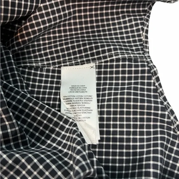 Ralph Lauren Slim Fit Button Down Shirt Men XLT Tall Black Check Logo - Picture 7 of 8